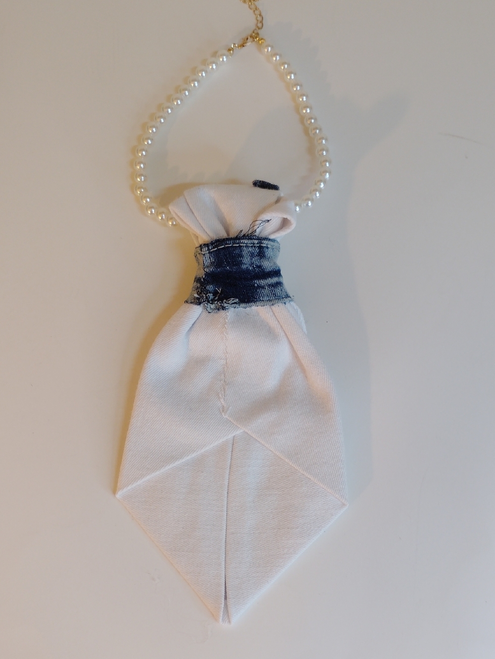 Be The Storm White Denim Kids Tie - Picture 2 of 3